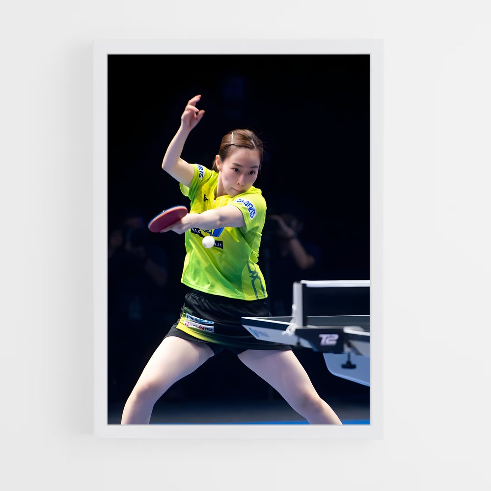 Poster Smash Jaune – affiche Tennis de table (vue 3)